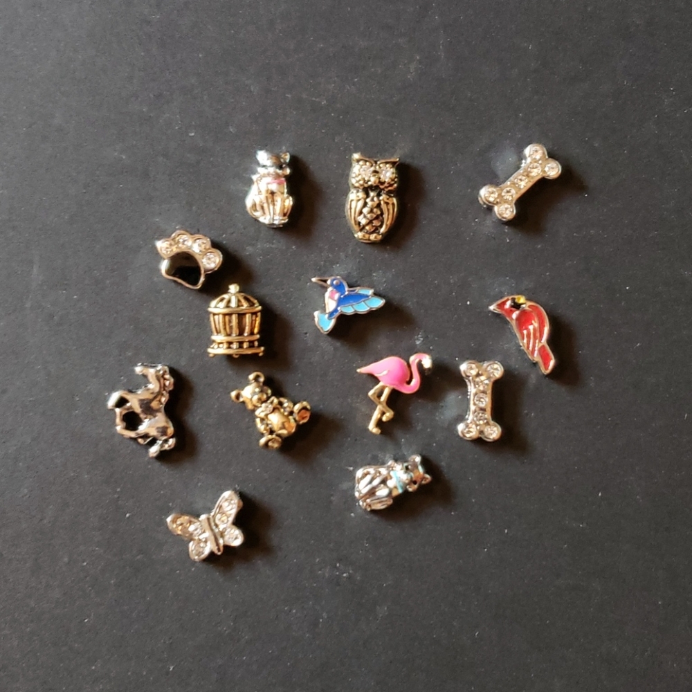NWOT Set of 13 Animal/Pet Origami Owl Charms
